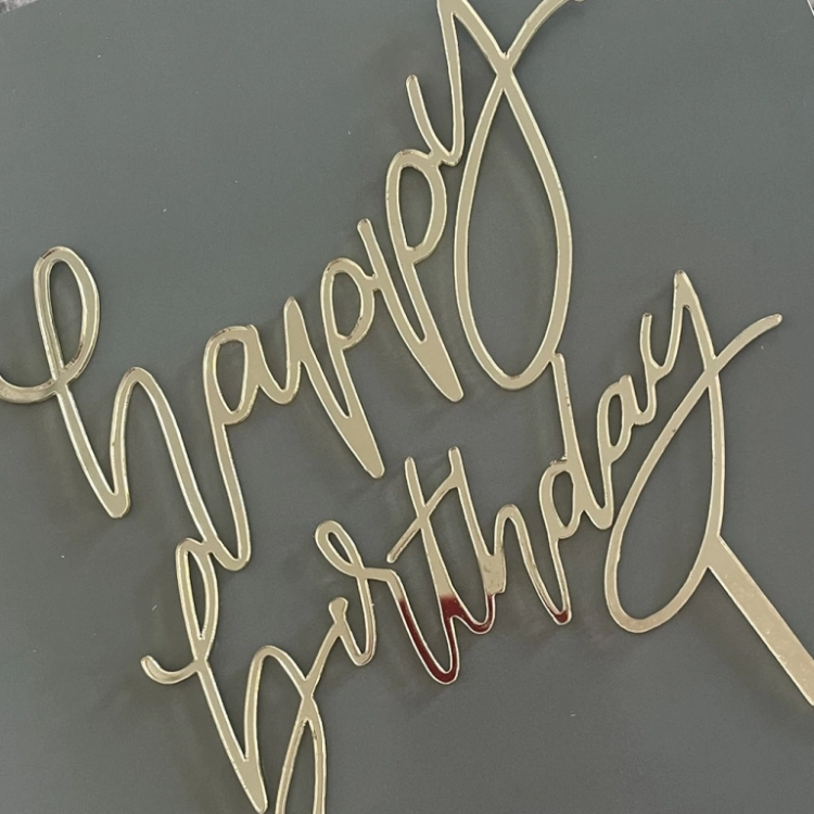 Topo acrilico Happy Birthday