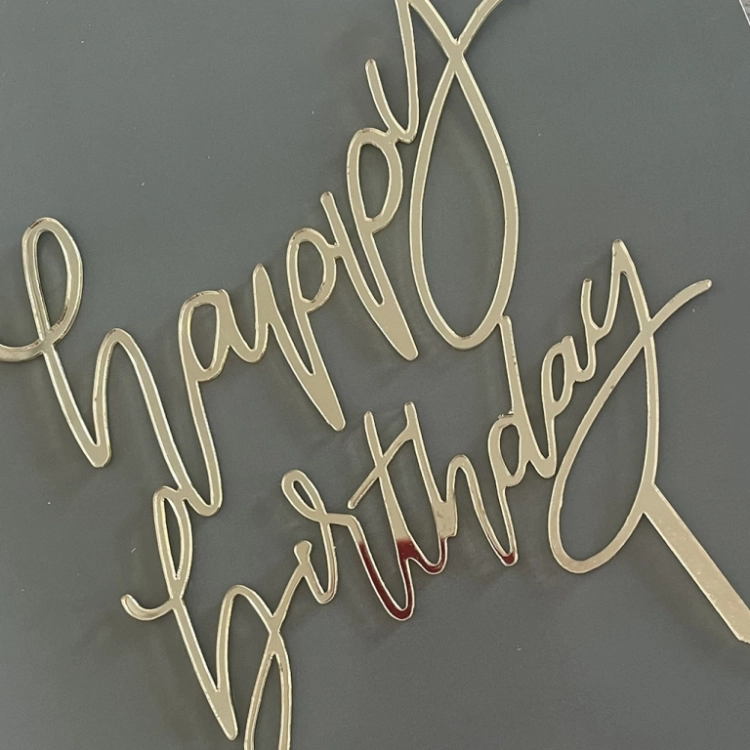Topo acrilico Happy Birthday